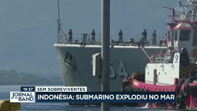 Indonésia confirma naufrágio de submarino com 53 tripulantes Reprodução TV