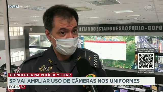 Polícia Militar de São Paulo vai ampliar uso de câmeras nos uniformes Reprodução TV