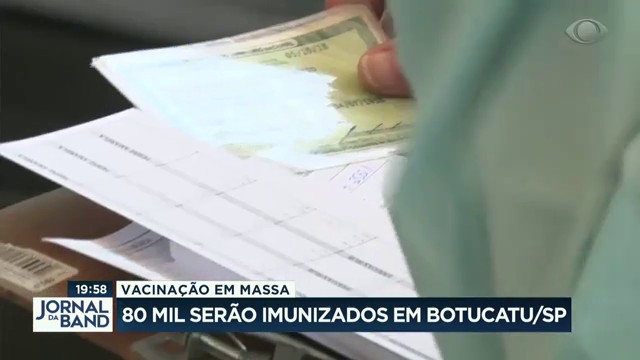 80 mil pessoas serão vacinadas em Botucatu (SP) Reprodução TV