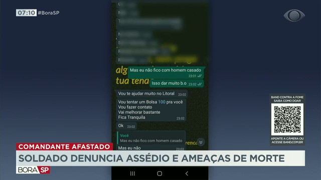 Soldado da PM denuncia assédio e ameaças de morte Reprodução TV