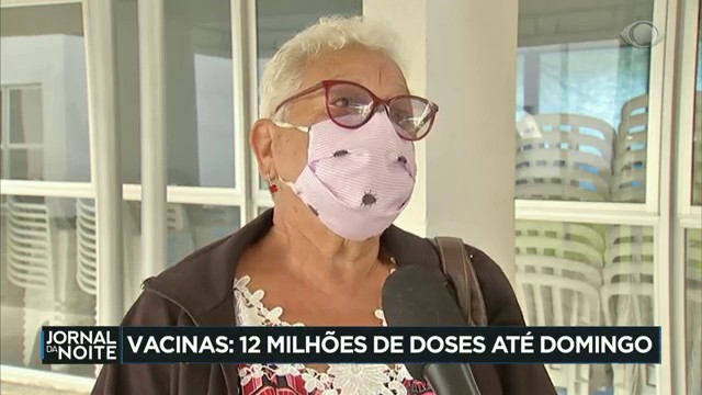 Brasil vai receber 12 de milhões de doses de vacina até domingo Reprodução TV