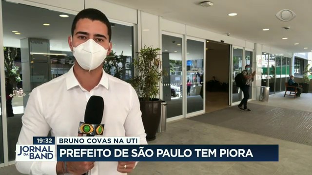 Prefeito Bruno Covas é intubado em UTI Reprodução TV