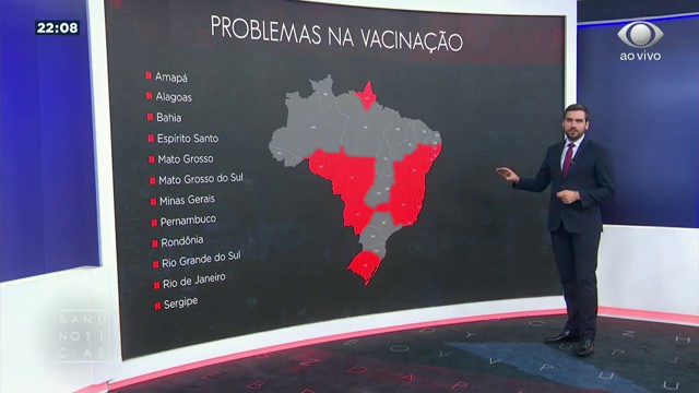 12 estados têm dificuldades com a 2ª dose da Coronavac Reprodução TV