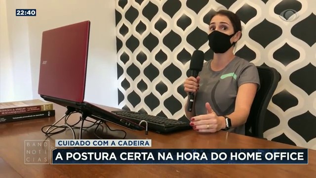 A postura certa na hora do home office  Reprodução TV