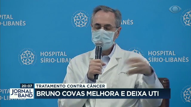 Bruno Covas deixa UTI, mas continua internado  Reprodução TV