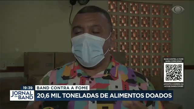 Band contra a Fome: 20 mil toneladas de alimentos já foram doadas Reprodução TV