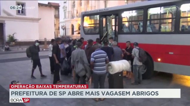 Prefeitura abre vagas em abrigos por causa das baixas temperaturas Reprodução TV