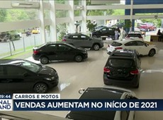 Vendas de carros e motos aumentam em 2021