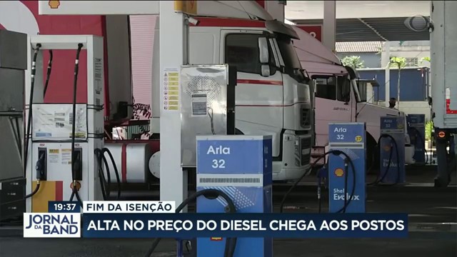 Com fim da isenção de impostos, diesel fica mais caro Reprodução TV