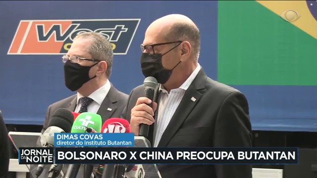 Bolsonaro x China preocupa Butantan Reprodução TV