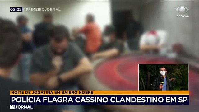 Polícia flagra cassino clandestino em São Paulo  Reprodução TV