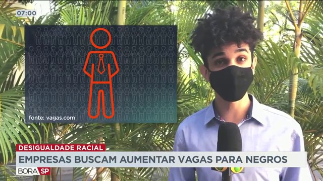 Empresas buscam aumentar vagas para negros Reprodução TV