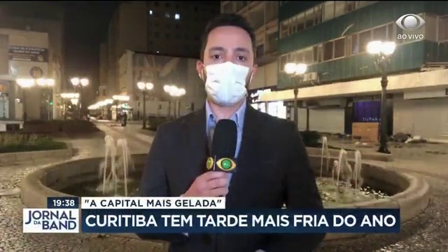 Frente fria: Curitiba tem a tarde mais fria do ano Reprodução TV