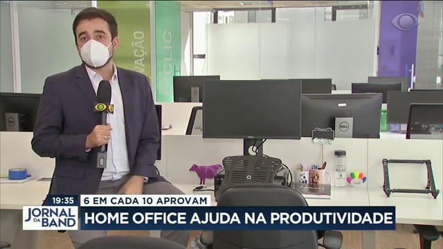 6 em cada 10 aprovam trabalho home office Reprodução TV