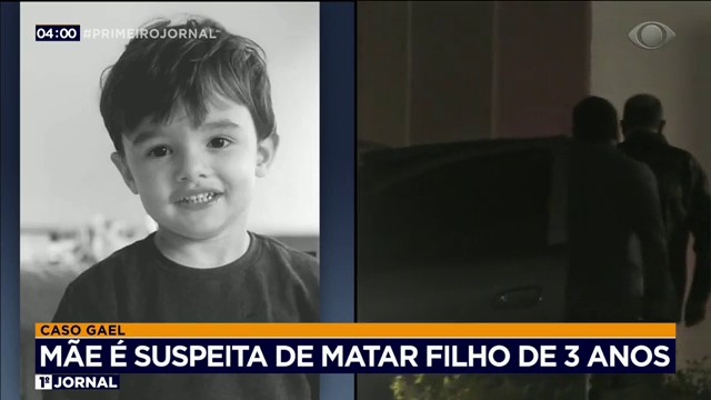 Mãe suspeita de matar filho de 3 anos presta depoimento Reprodução TV