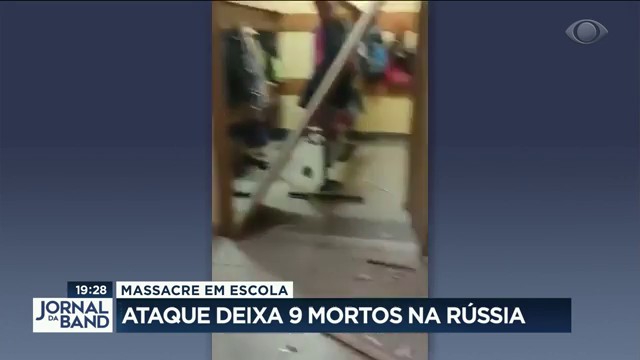 Ataque deixa 9 mortos em escola na Rússia Reprodução TV