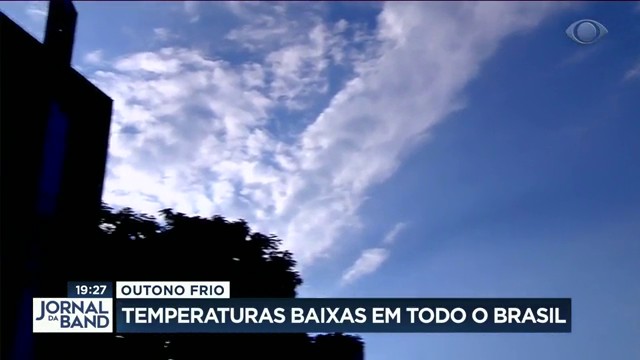 Temperaturas baixas em todo o país Reprodução TV