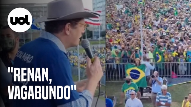 Apoiadores de Bolsonaro gritam 