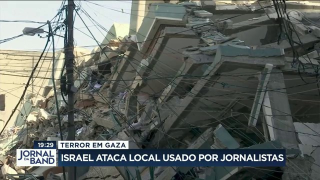  Israel ataca local usado por jornalistas Reprodução TV