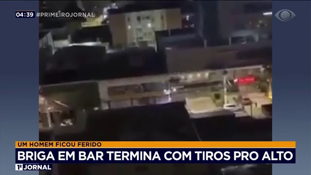 Briga em bar termina com tiros para o alto Reprodução TV