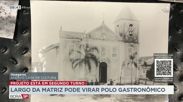 Largo da matriz pode virar polo gastronômico Reprodução TV