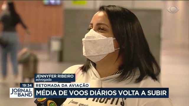 Retomada da aviação. Reprodução TV