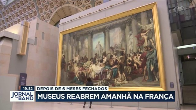 Museus reabrem na França Reprodução TV