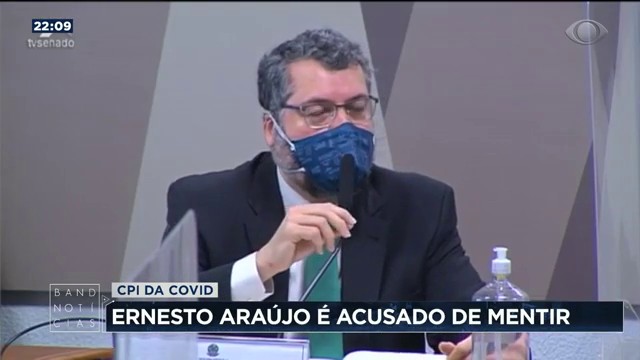 Ernesto Araújo é acusado pelos senadores de mentir na CPI da Covid Reprodução TV