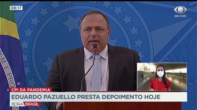 Eduardo Pazuello presta depoimento nesta quarta-feira Reprodução TV