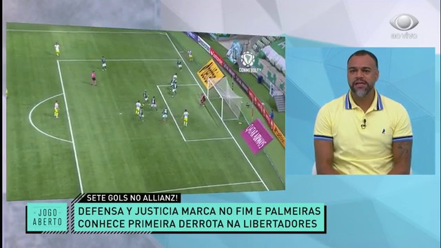 Jogo Aberto comenta a derrota do Palmeiras para o Defensa Y Justicia Reprodução TV