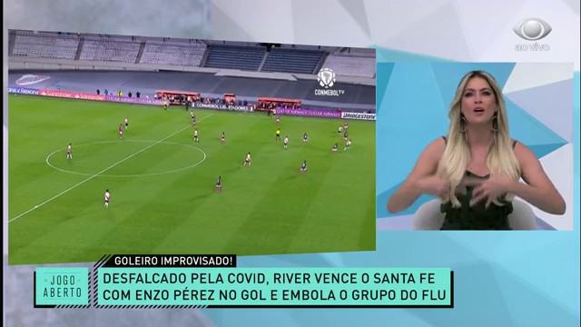 Renata Fan se emociona ao falar de Enzo Pérez como goleiro Reprodução TV