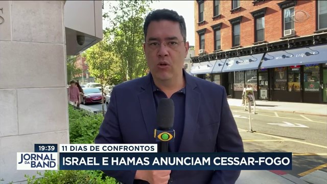 Israel e Hamas anunciam cessar-fogo Reprodução TV