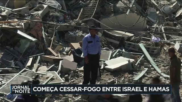 Começa cessar-fogo entre Israel e Hamas Reprodução TV