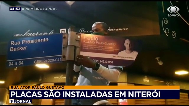 Fábio Porchat visita rua em homenagem ao amigo Paulo Gustavo Reprodução TV