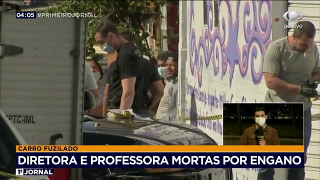 Diretora e professora de creche são fuziladas por engano em SP Reprodução TV