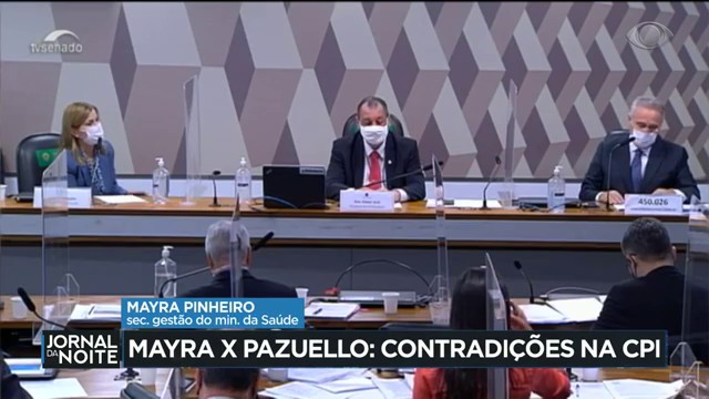 Mayra Pinheiro contradiz Pazuello e volta a defender cloroquina Reprodução TV