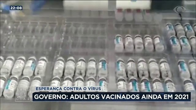 Governo quer adultos vacinados até o fim de 2021