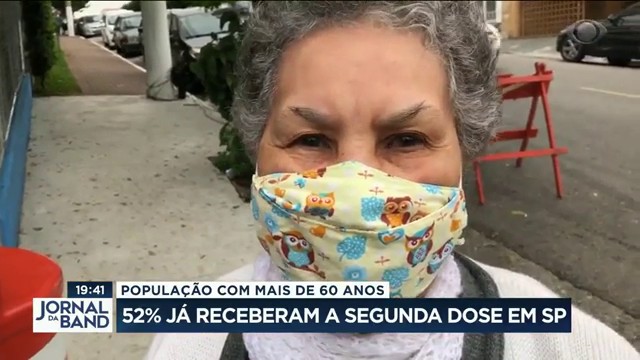 52% já receberam a segunda dose em São Paulo Reprodução TV