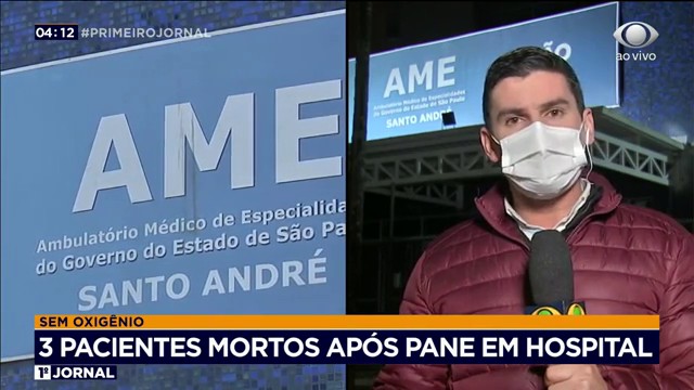 Três pacientes morrem sem oxigênio após pane em hospital Reprodução TV