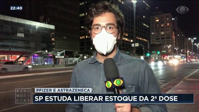 SP estuda liberar estoque de 2ª dose para antecipar calendário Reprodução TV