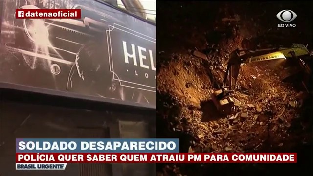 POLÍCIA PROCURA POR SOLDADO DESAPARECIDO EM COMUNIDADE |BRASIL URGENTE Reprodução TV