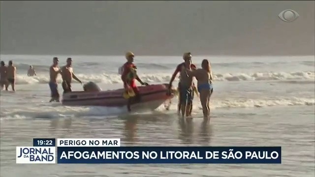 Perigo no mar: afogamentos no litoral de SP Reprodução TV