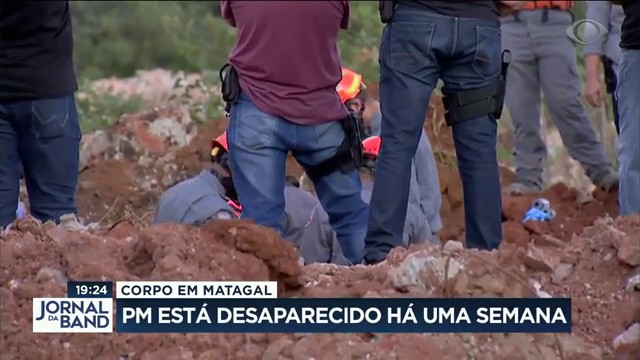 Polícia encontra corpo em matagal que pode ser de soldado desaparecido Reprodução TV