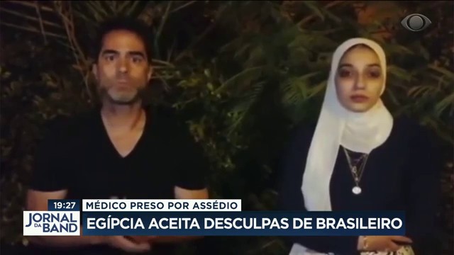 Egípcia aceita desculpas de brasileiro Reprodução TV