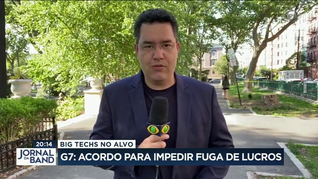 G7 fecha acordo sobre imposto mínimo global Reprodução TV