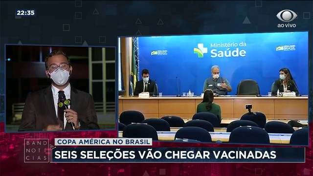 Ministério da Saúde detalha protocolo sanitário para a Copa América Reprodução TV