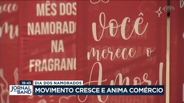 Dia dos Namorados: movimento cresce e anima comércio Reprodução TV