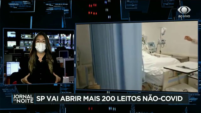 SP vai alugar 200 vagas de UTI para pacientes não-covid Reprodução TV