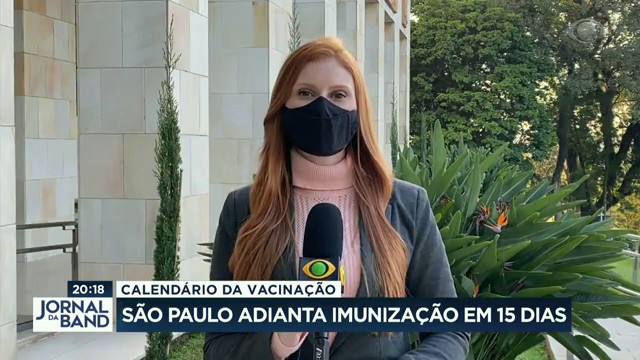 São Paulo adianta imunização em 15 dias Reprodução TV