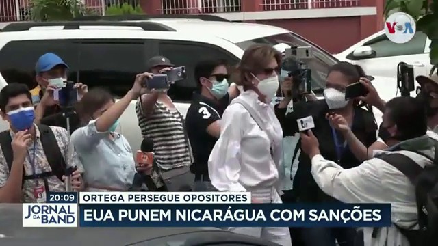 Estados Unidos punem Nicarágua com sanções Reprodução TV